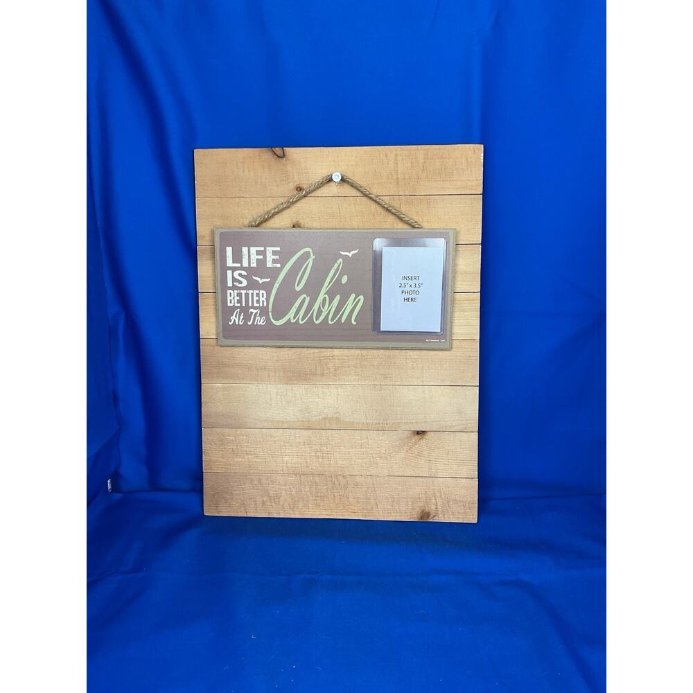 Rustic "Life is Better at the Cabin" Photo Frame Wall Decor Home Or Cabin